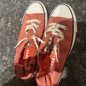 Converse Low Top Canvas Sneakers in Rust